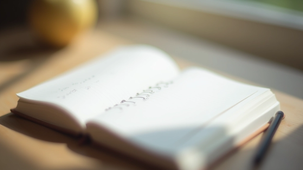 Gros plan d'un journal ouvert avec des notes manuscrites et des coches, montrant le suivi quotidien du progrès